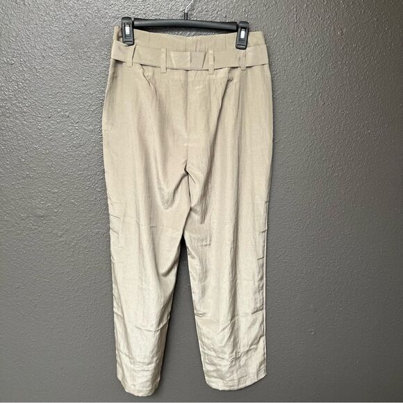 REVOLVE, JOA, Tie Waist Cropped Pant in Olive - Picture 4 of 10